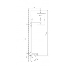 Душевая система черный матовый G2406-6 Gappo