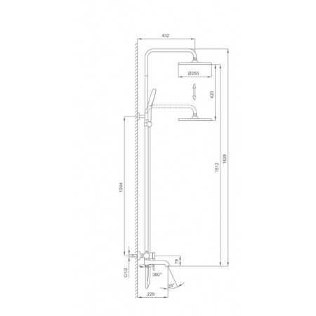 Душевая система черный матовый G2406-6 Gappo Душевая система черный матовый G2406-6 Gappo