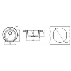 Мойка кварцевая  Florentina Никосия песочный  (510 х 510)