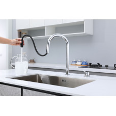 Смеситель для кухни ESTETICA с фильтром и выдвижным изливом, хром Paulmark Es218006-CR