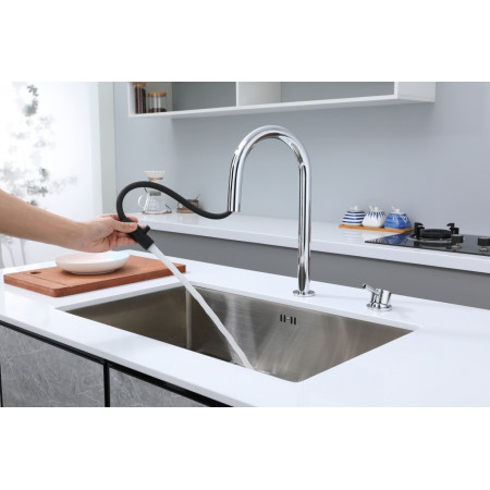 Смеситель для кухни ESTETICA с фильтром и выдвижным изливом, хром Paulmark Es218006-CR