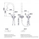 Смеситель для кухни ESTETICA, вороненая сталь ,Es218006-GM, Paulmark