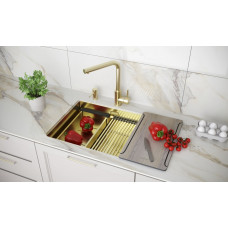 Дозатор для жидкого мыла STORK, D006-LG, светлое золото, Paulmark