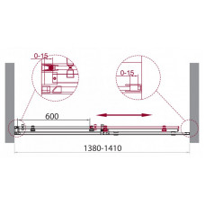 Душевая дверь BelBagno ACQUA-BF-1-140-C-Cr
