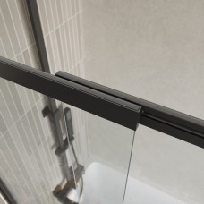 Шторка на ванну BelBagno LUCE-VF-11-100/145-C-NERO