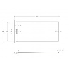 Поддон из искусственного мрамора 160х80 Cezares TRAY-AS-AH-160/80-30-W без сифона