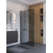 Душевая перегородка BelBagno UNO-L-1-TB-110-GR-Cr профиль хром, стекло серое