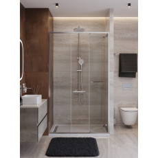 Душевая дверь Cezares LUX-B-FS-11-130-C-CR, 130х195, профиль хром, стекло прозрачное