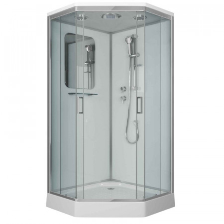 Душевая кабина Niagara Premium NG-6002-01D (100х100х220) низкий поддон(16 см),стекло прозрачное,4 места