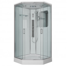 Душевая кабина Niagara Premium NG-6002-01GD (100х100х220) низкий поддон(16 см),стекло прозрачное,4 места