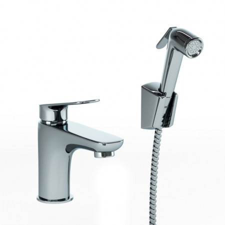 Смеситель для раковины низкий хром LACR205/574 Laguna с гигиеническим душем Paini Смеситель для раковины низкий хром LACR205/574 Laguna с гигиеническим душем Paini