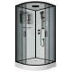 Душевая кабина Niagara Premium NG-6901-01 BLACK (90х90х210) низкий поддон(16 см),черный,стекло тонированное,4 места