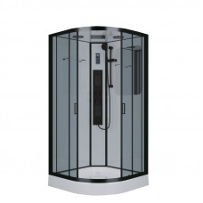 Душевая кабина Niagara Premium NG-6901-01G BLACK (90х90х210) низкий поддон(16 см),черный,стекло тонированное,4 места