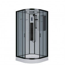 Душевая кабина Niagara Premium NG-6901-01G BLACK (90х90х210) низкий поддон(16 см),черный,стекло тонированное,4 места