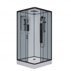 Душевая кабина Niagara Premium NG-6901-01GQ BLACK (90х90х210) низкий поддон(16 см),черный,стекло тонированное,4 места