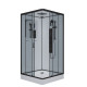 Душевая кабина Niagara Premium NG-6901-01GQ BLACK (90х90х210) низкий поддон(16 см),черный,стекло тонированное,4 места