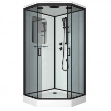 Душевая кабина Niagara Premium NG-6902-01D BLACK (100х100х220) низкий поддон(16 см),черный,стекло тонированное,4 места