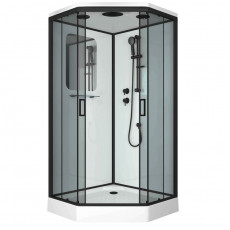 Душевая кабина Niagara Premium NG-6902-01D BLACK (100х100х220) низкий поддон(16 см),черный,стекло тонированное,4 места