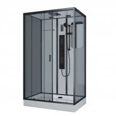 Душевая кабина Niagara Premium NG-6912-01GQL BLACK (120х80х210) низкий поддон(16 см),черный,стекло тонированное,5 мест