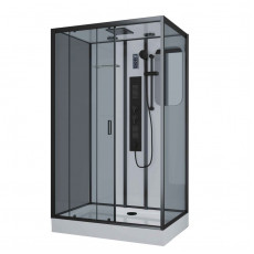 Душевая кабина Niagara Premium NG-6912-01GQL BLACK (120х80х210) низкий поддон(16 см),черный,стекло тонированное,5 мест