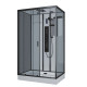 Душевая кабина Niagara Premium NG-6912-01GQL BLACK (120х80х210) низкий поддон(16 см),черный,стекло тонированное,5 мест