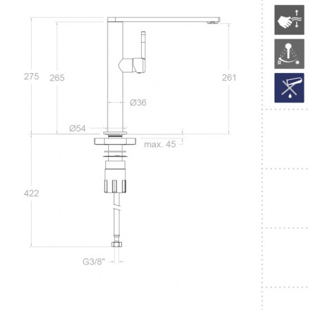 Смеситель для кухни хром 388401MA Kitchen Ramon Soler Смеситель для кухни хром 388401MA Kitchen Ramon Soler
