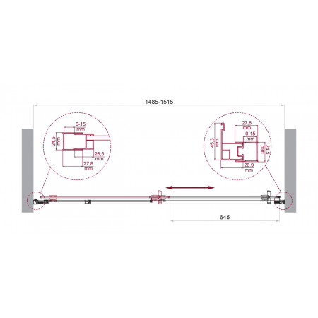 Дверь в проём BelBagno LUCE-BF-1-150-C-Cr Дверь в проём BelBagno LUCE-BF-1-150-C-Cr