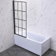 Шторка на ванну Veconi Palau PL-77L 900x1500 черный стекло прозрачное PL77L-90-01-C7 Шторка на ванну Veconi Palau PL-77L 900x1500 черный стекло прозрачное PL77L-90-01-C7