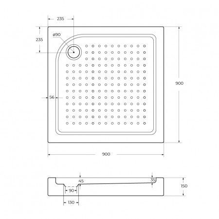 Акриловый поддон 90х90 BelBagno TRAY-BB-A-90-15-W с сифоном Акриловый поддон 90х90 BelBagno TRAY-BB-A-90-15-W с сифоном