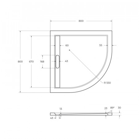 Поддон из искусственного мрамора 80х80 Cezares TRAY-AS-R-80-30-W без сифона Поддон из искусственного мрамора 80х80 Cezares TRAY-AS-R-80-30-W без сифона