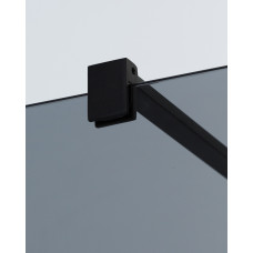 Душевая перегородка Cezares LIBERTA-L-2-110-GR-NERO чёрный профиль, стекло серое