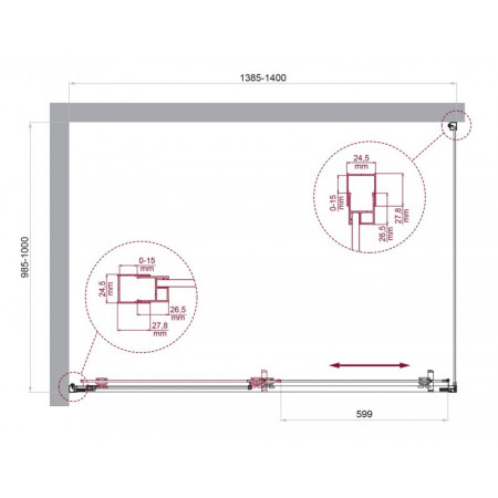 Душевой уголок BelBagno LUCE-AH-1-140/100-C-Cr Душевой уголок BelBagno LUCE-AH-1-140/100-C-Cr