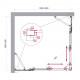 Душевой уголок LUCE-AH-22-105/100-C-Cr