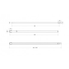 Душевая перегородка BelBagno KRAFT-L-1-110-C-NERO