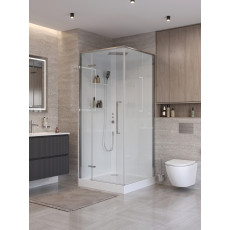 Душевая кабина BelBagno UNO-CAB-A-1-90-C-Cr-Bi-TOP-L, левосторонняя