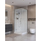 Душевая кабина BelBagno UNO-CAB-A-1-90-C-Cr-Bi-TOP-L, левосторонняя