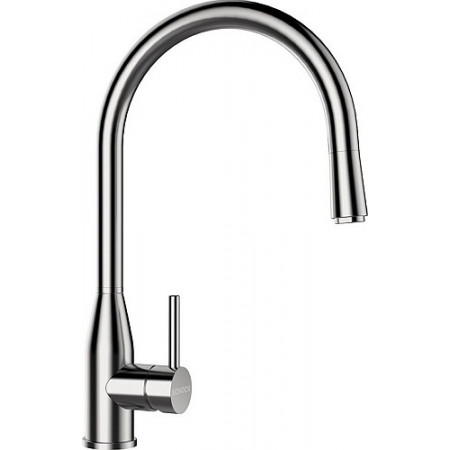 Смеситель (Schock) Kavus-D, Cristalite, выдвижной излив, массив стали Смеситель (Schock) Kavus-D, Cristalite, выдвижной излив, массив стали