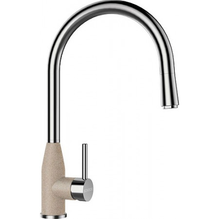 Смеситель (Schock) Kavus-D, Cristalite, выдвижной излив, сталь/саббиа Смеситель (Schock) Kavus-D, Cristalite, выдвижной излив, сталь/саббиа