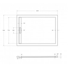 Поддон из искусственного мрамора 120х90 Cezares TRAY-AS-AH-120/90-30-W без сифона