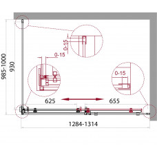 Душевой уголок BelBagno ACQUA-AH-1-130/100-C-Cr