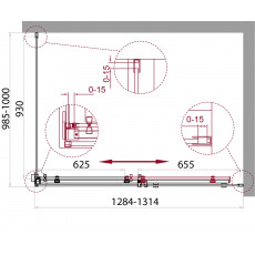 Душевой уголок BelBagno ACQUA-AH-1-130/100-C-Cr