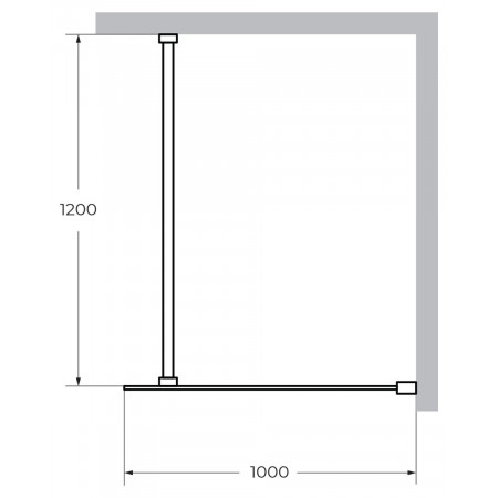 Душевая перегородка Cezares LIBERTA-L-1-100-120-C-NERO