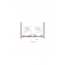 Дверь в проём BelBagno  UNO-195-BF-3-80-C-Cr