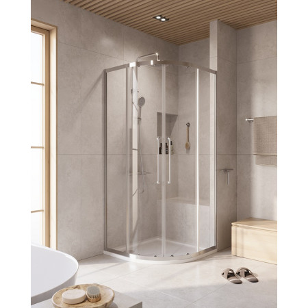 Душевой уголок Cezares RELAX-304-R-2-90-C-CR, 90х90х200, профиль хром, стекло прозрачное Душевой уголок Cezares RELAX-304-R-2-90-C-CR, 90х90х200, профиль хром, стекло прозрачное