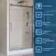 Душевая дверь шириной 121см BelBagno MARINO-2-BF-1-120-C-GM профиль оружейная сталь, стекло прозрачное Душевая дверь шириной 121см BelBagno MARINO-2-BF-1-120-C-GM профиль оружейная сталь, стекло прозрачное