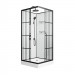 Душевая кабина Niagara Standart ST90/15QL/KL/BKT (90х90х225) низкий поддон(15см),черный,стекло прозрачное,3 места