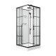Душевая кабина Niagara Standart ST90/15QR/KL/BKT (90х90х225) низкий поддон(15см),черный,стекло прозрачное,3 места