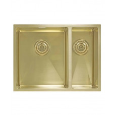 Мойка нерж. сталь Seaman Eco Marino SME-575DR-LG (Light Gold) доп. чаша справа