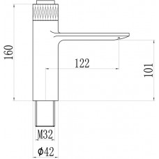 Смеситель для раковины низкий хром S-601810 Savol