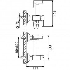 Гигиенический душ бронза F7503-4 Frap